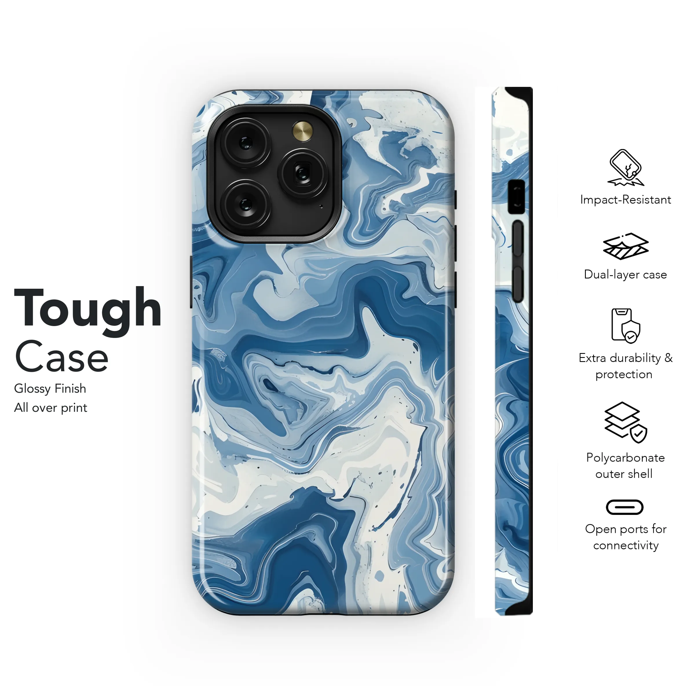 Marble Alcohol Ink Phone Case iPhone Samsung Cover Pixel 3668