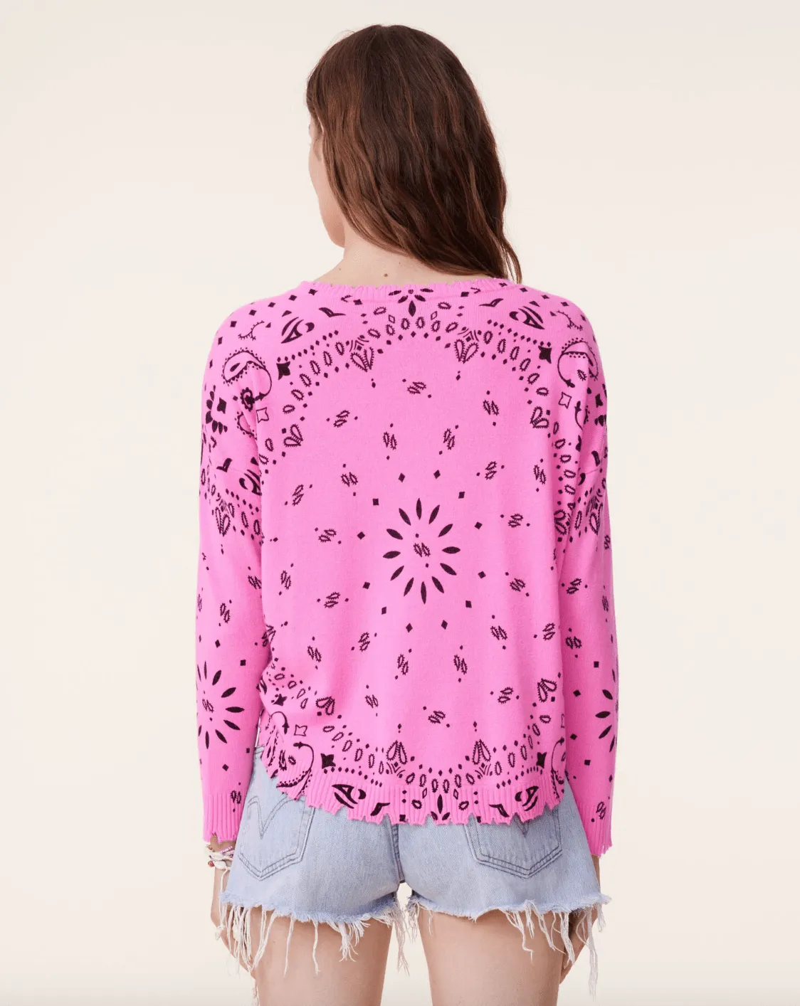Mela Banadana Cashmere Sweater - Rose Lotus