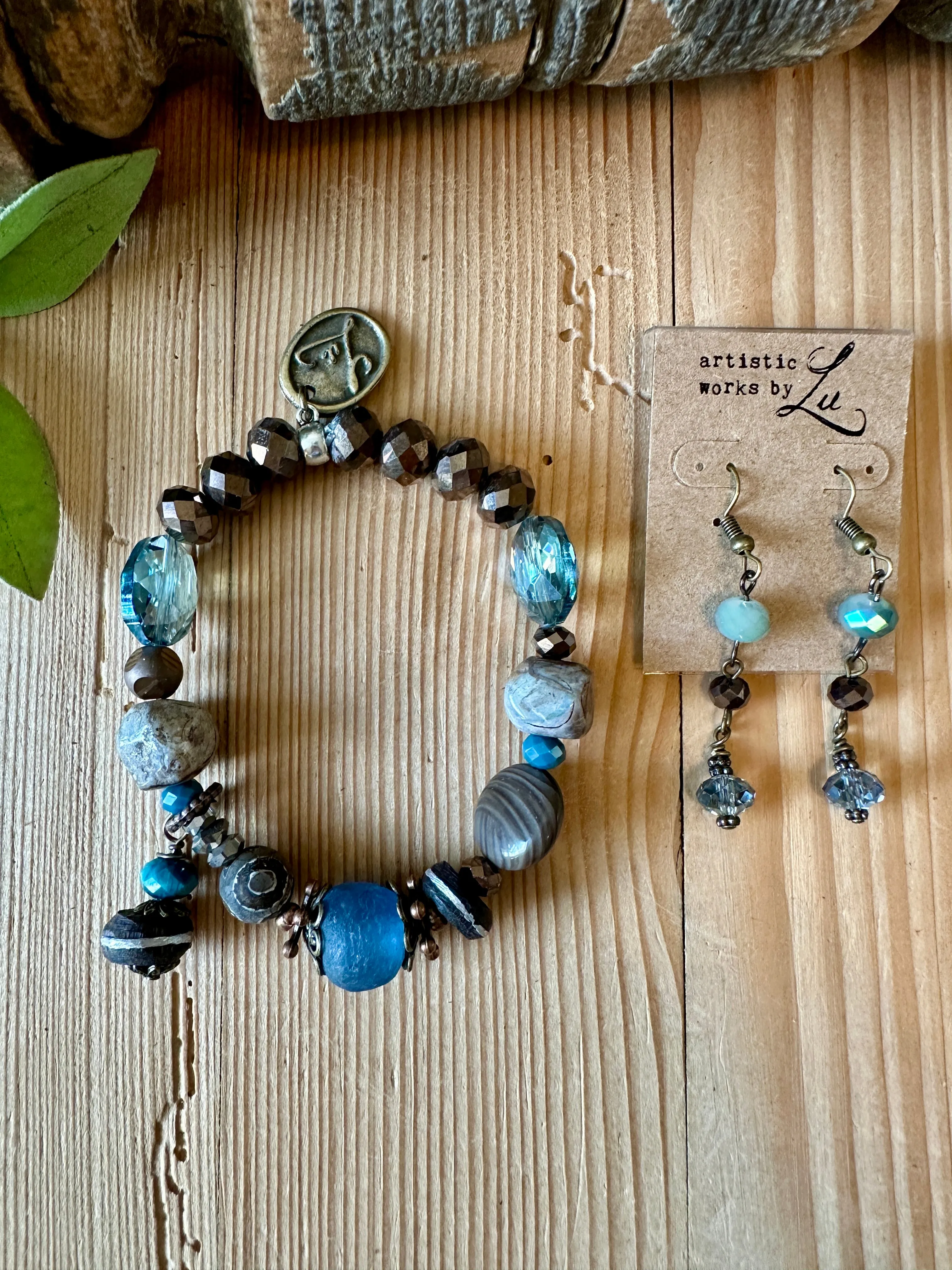 Mocha Dreams Triple Bead Earrings