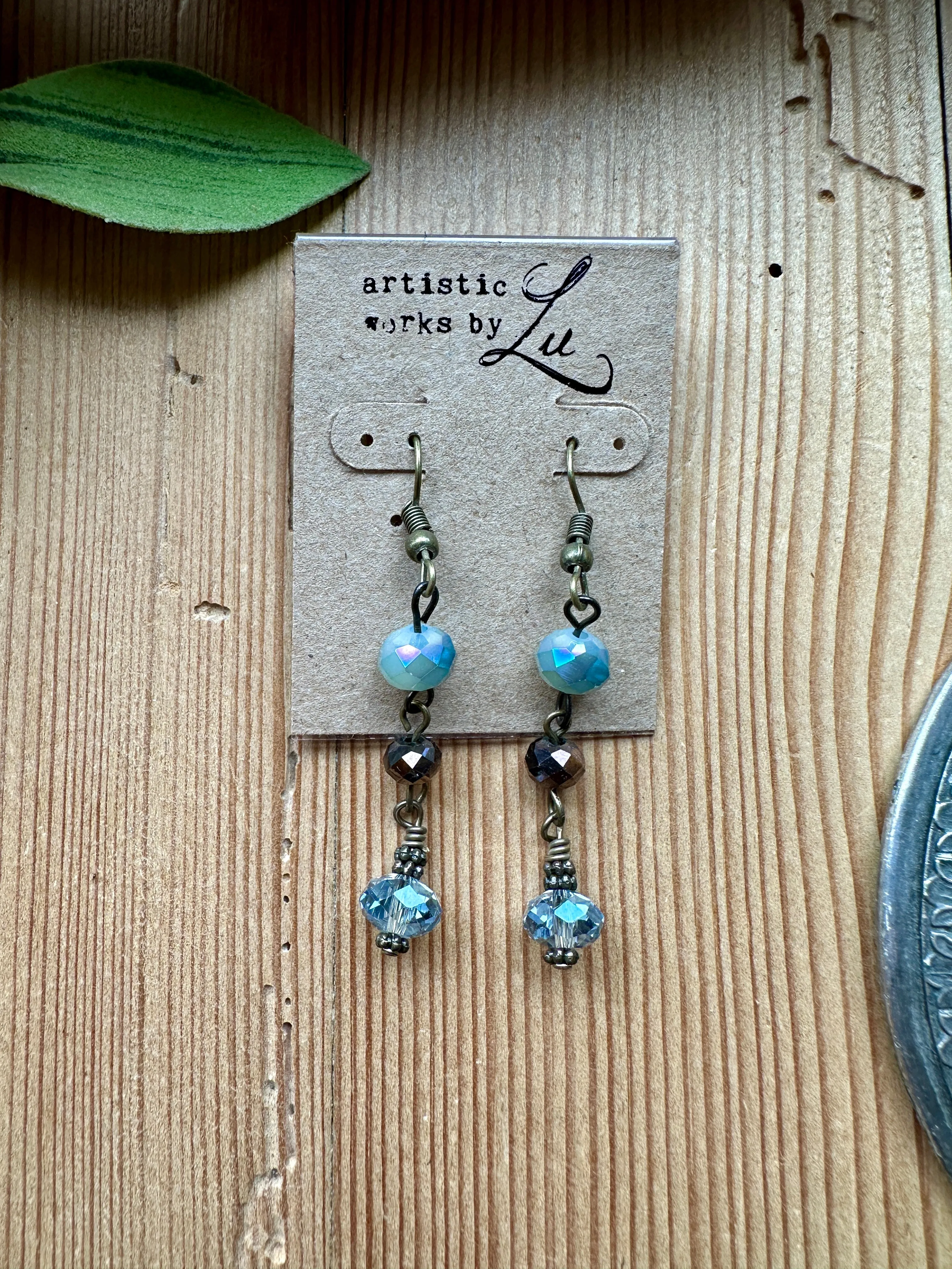 Mocha Dreams Triple Bead Earrings