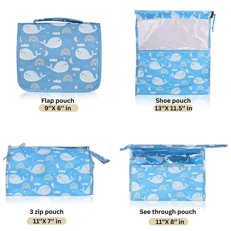 Multi Use Pouch Set- 4 Piece Set - Whale