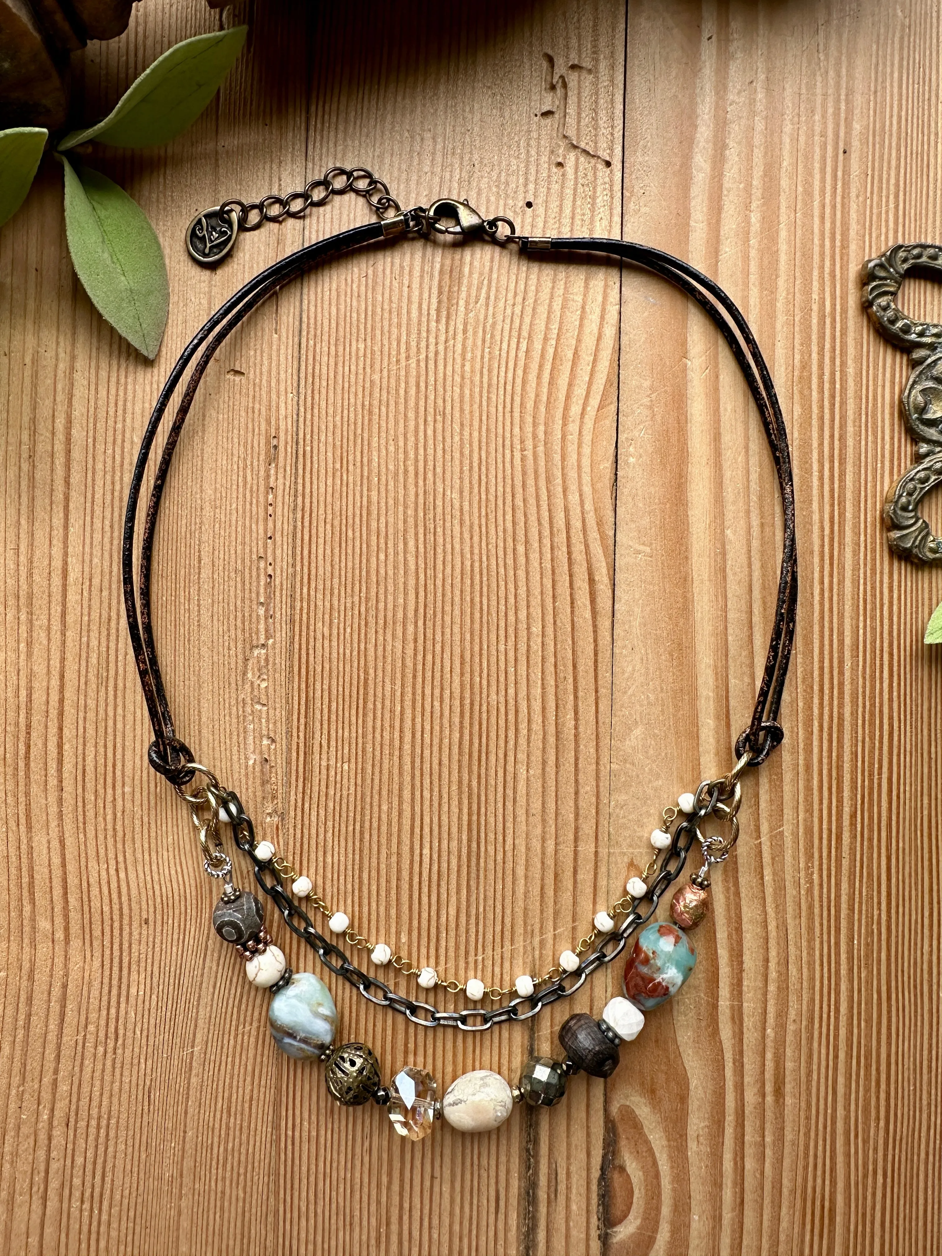 Naughty Naturals Short Triple Straight Necklace