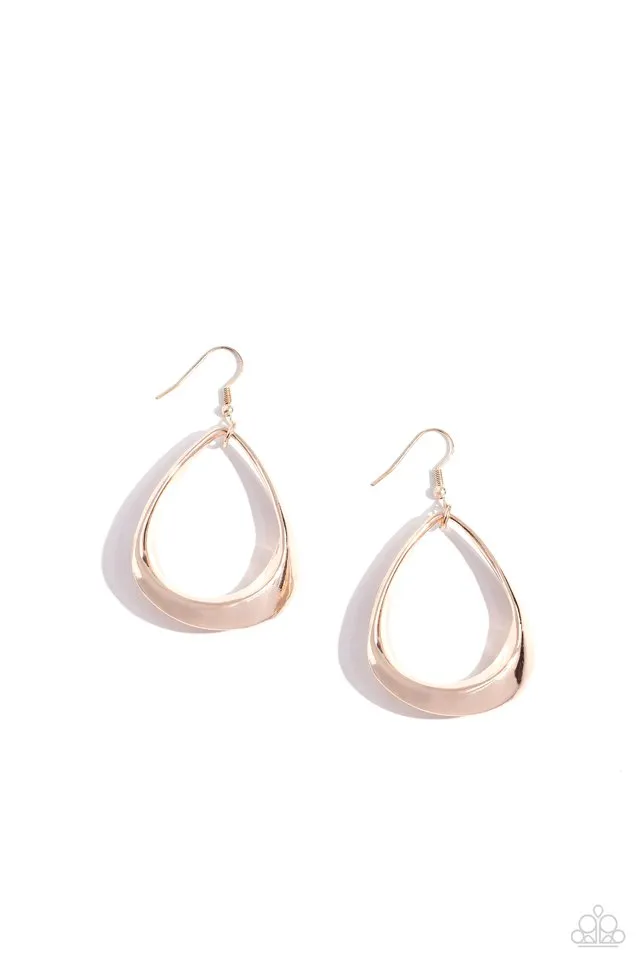 Paparazzi Earring ~ Subtle Solstice - Rose Gold
