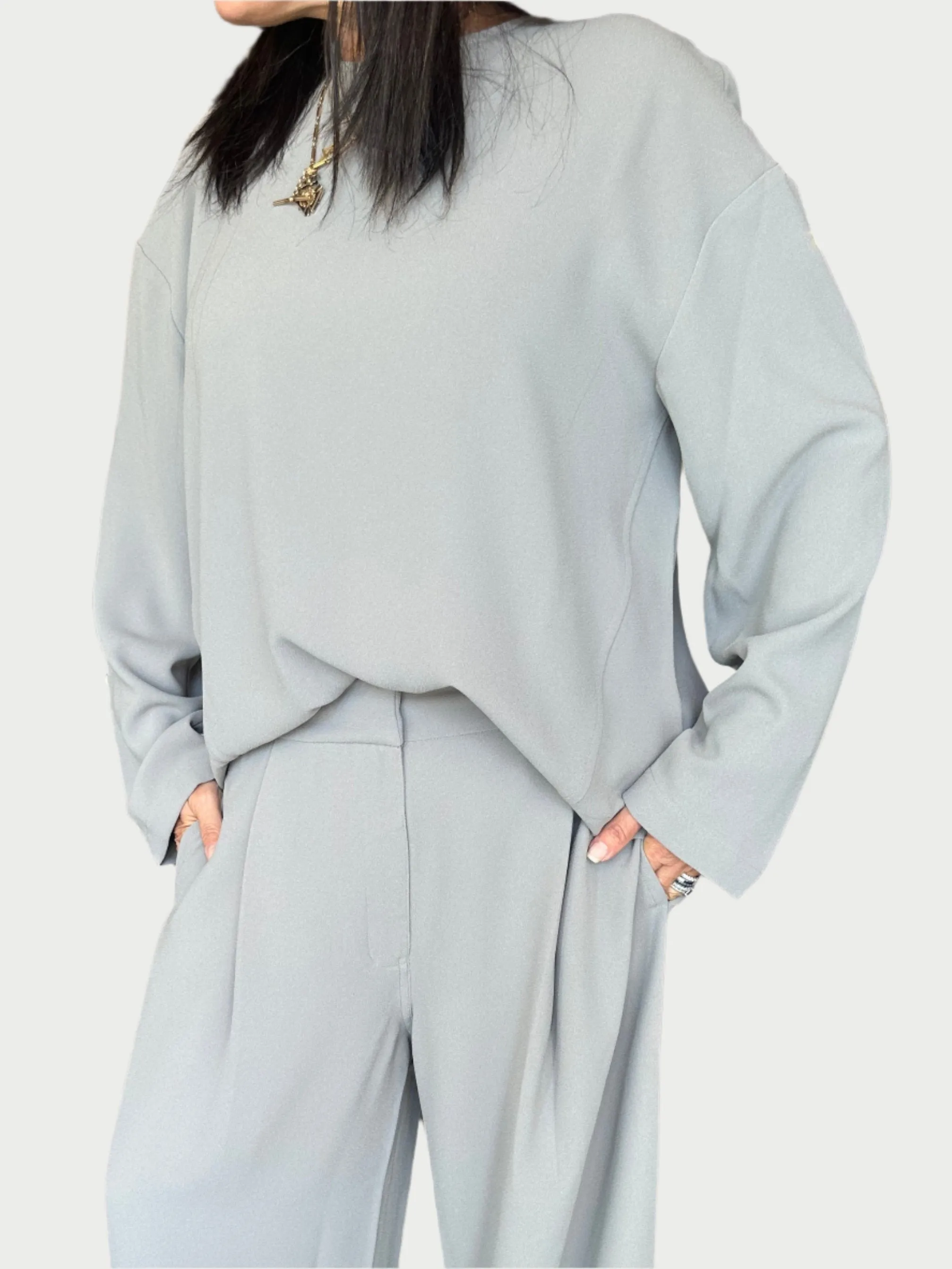 Paris Blouse Powder Grey