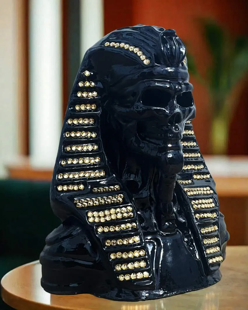 Pharaoh Black Ceramic Sculpture