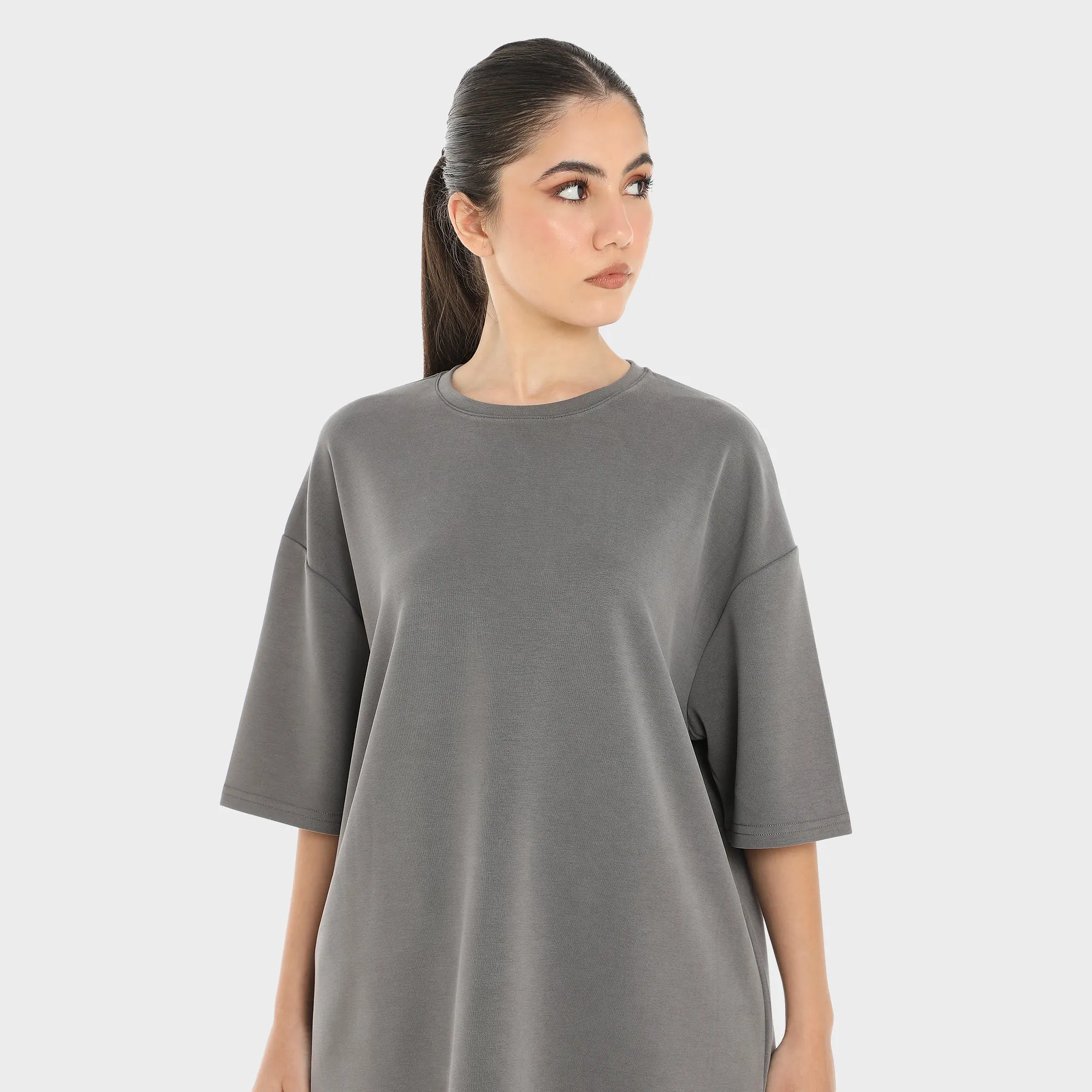 Premium Oversized T-shirt For Women - Grey