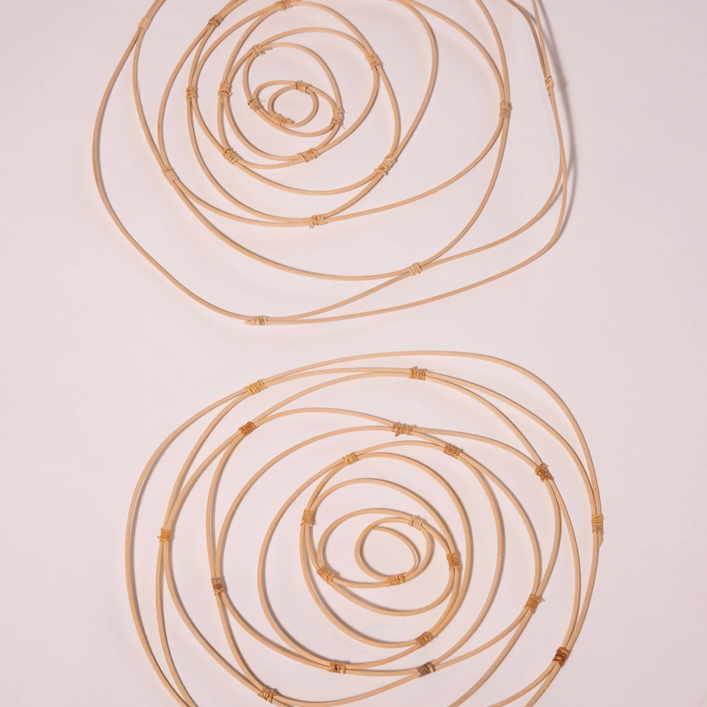 Rattan Concentric Rose Wall Hanging