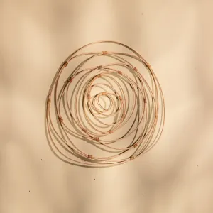 Rattan Concentric Rose Wall Hanging