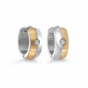 Single Gem Rounded Huggies