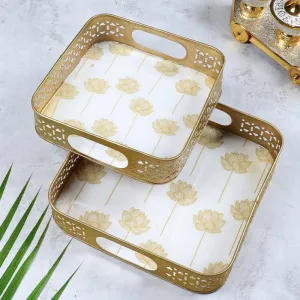 Sona Kamal Serving Tray - Set Of Two