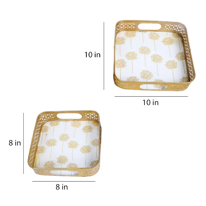 Sona Kamal Serving Tray - Set Of Two