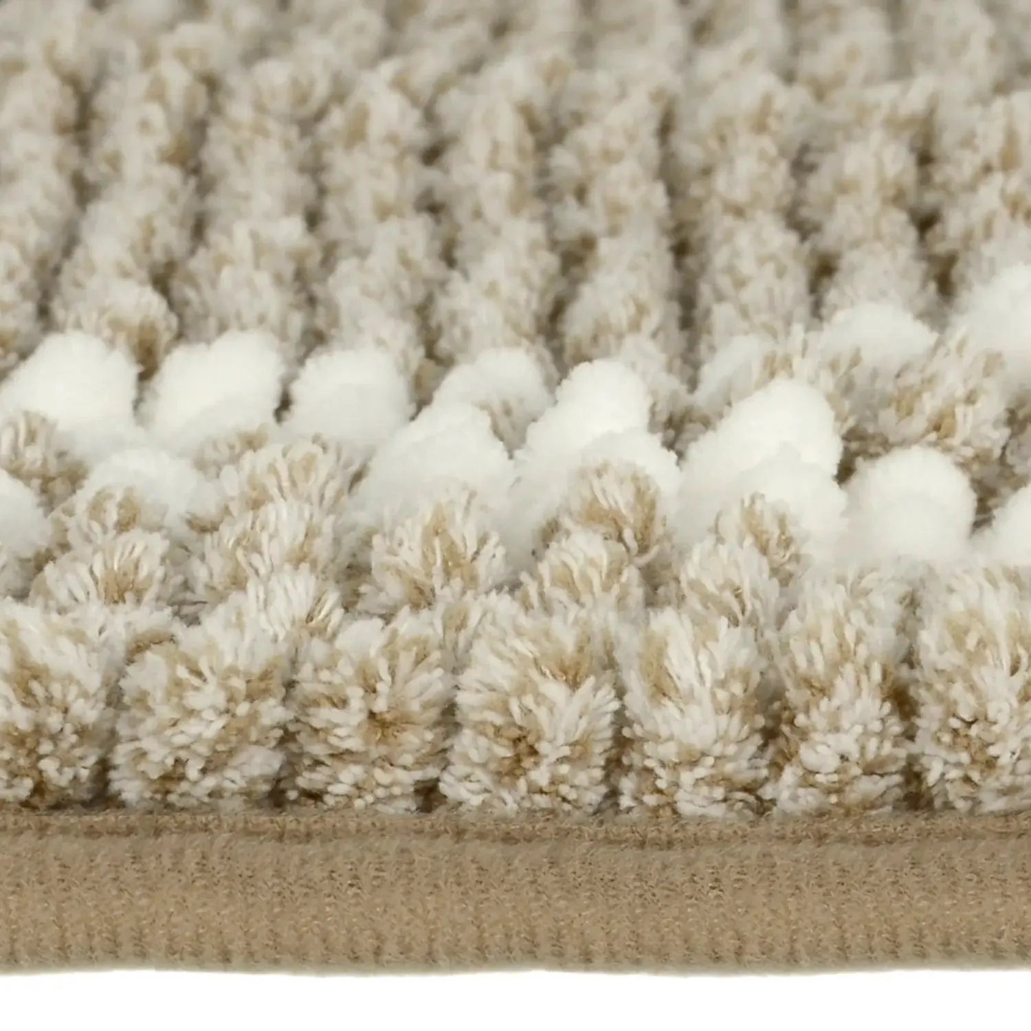 Step Out Shower Pedestal Mat Chenille Stripe 2pc Set Bathroom