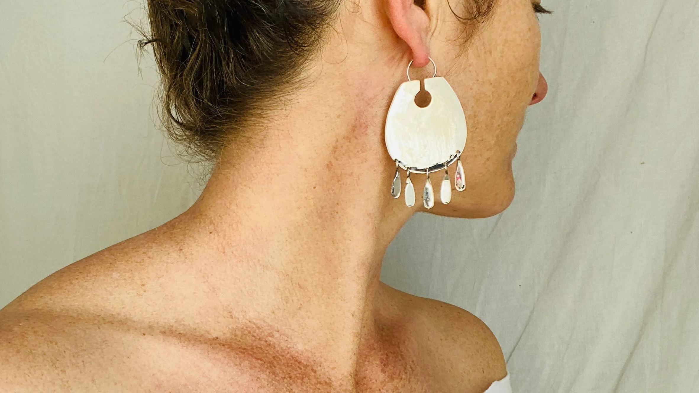 Sterling Silver Fringe Earrings. Atelier Aadya