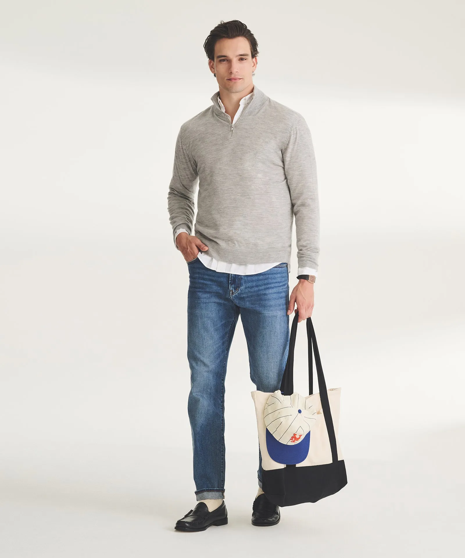 Super Fine Cashmere Quarter Zip