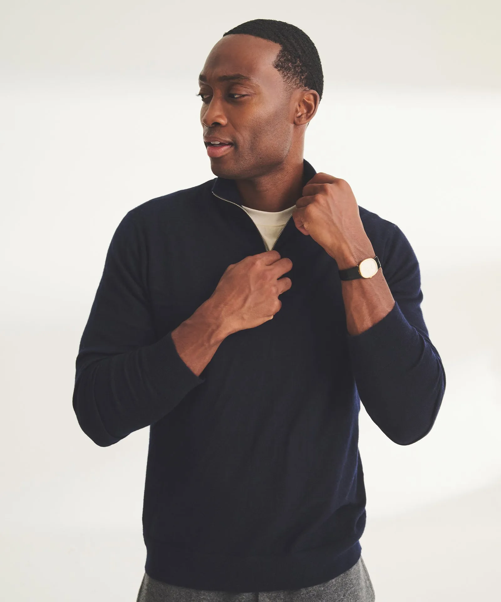 Super Fine Cashmere Quarter Zip