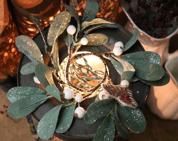 Tin Punched Candleholder with Hearts