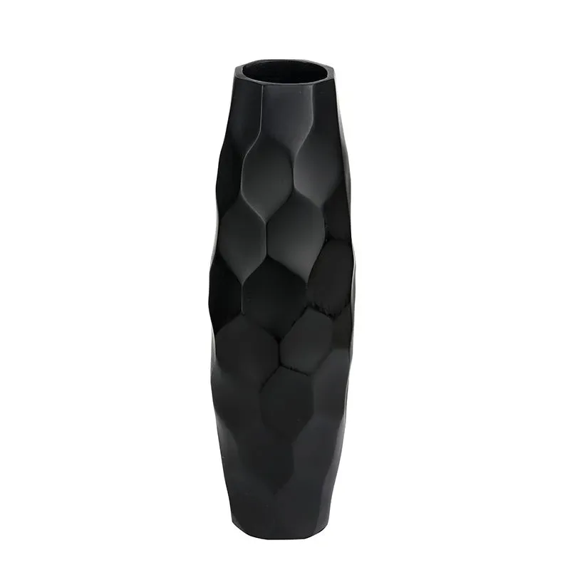 Unique Black Oval Vase