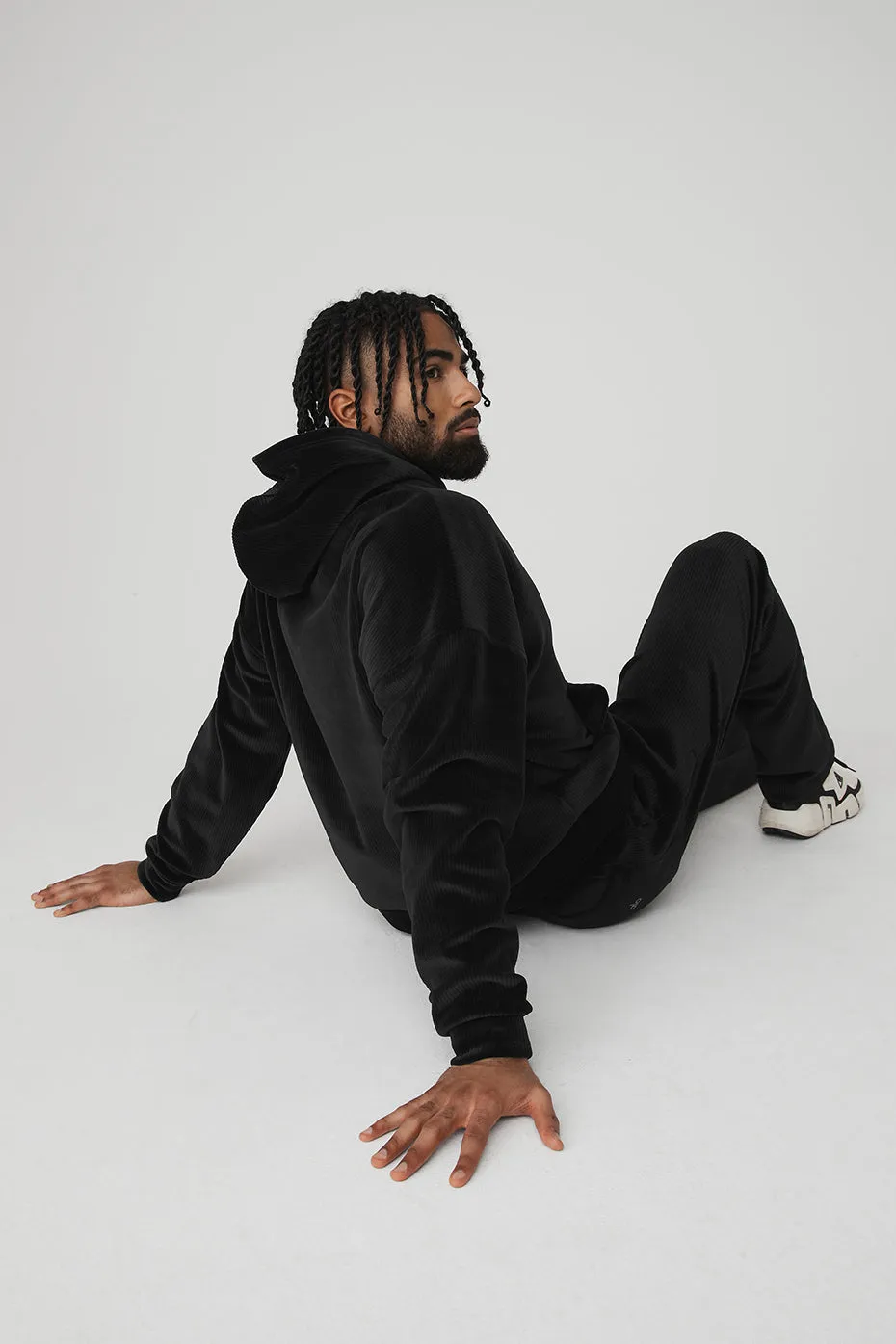 Velour Baller Hoodie - Black