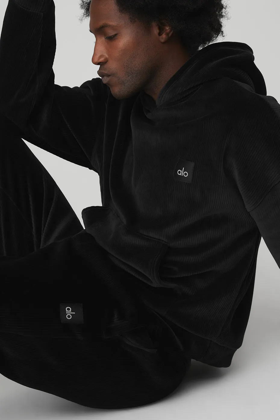Velour Baller Hoodie - Black