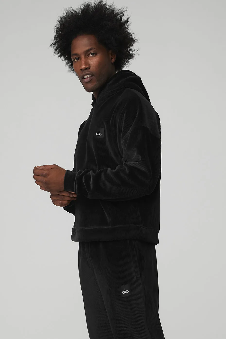 Velour Baller Hoodie - Black