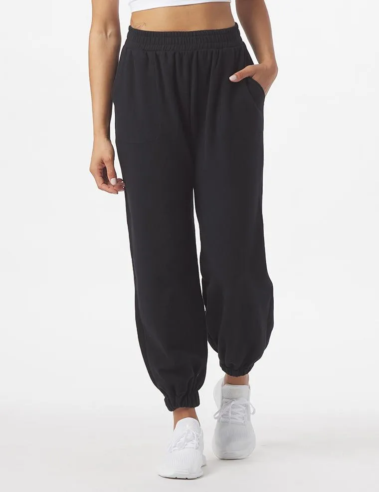 Vintage Oversized Jogger: Black