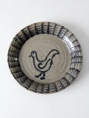 vintage studio pottery hanging plate