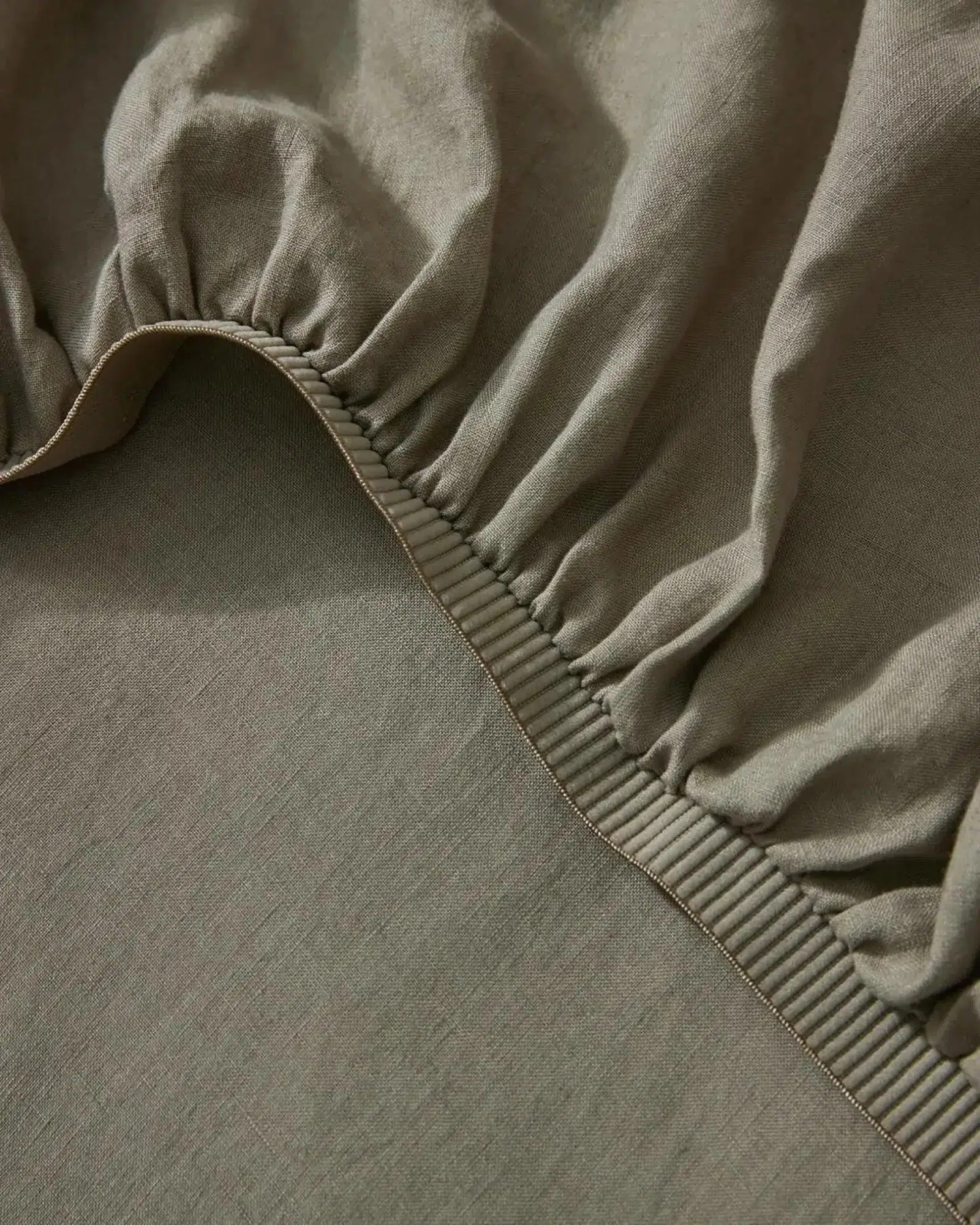 Weave Ravello Linen Fitted Sheet - Caper