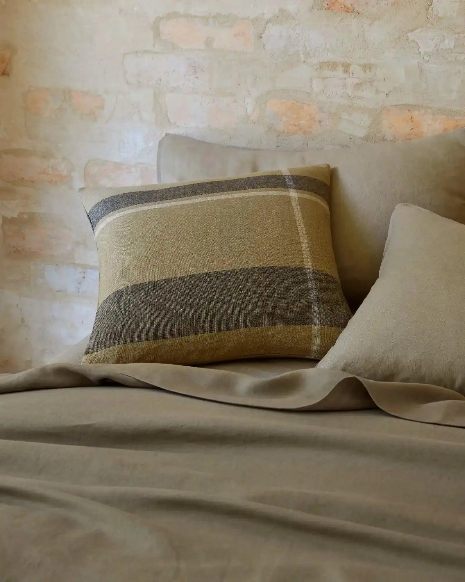 Weave Ravello Linen Flat Sheet - Caper