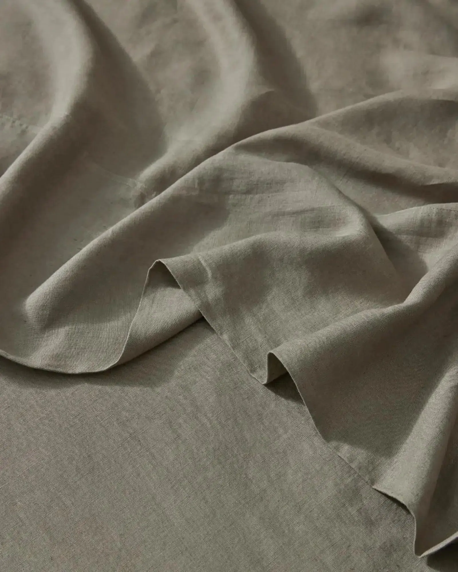 Weave Ravello Linen Flat Sheet - Caper