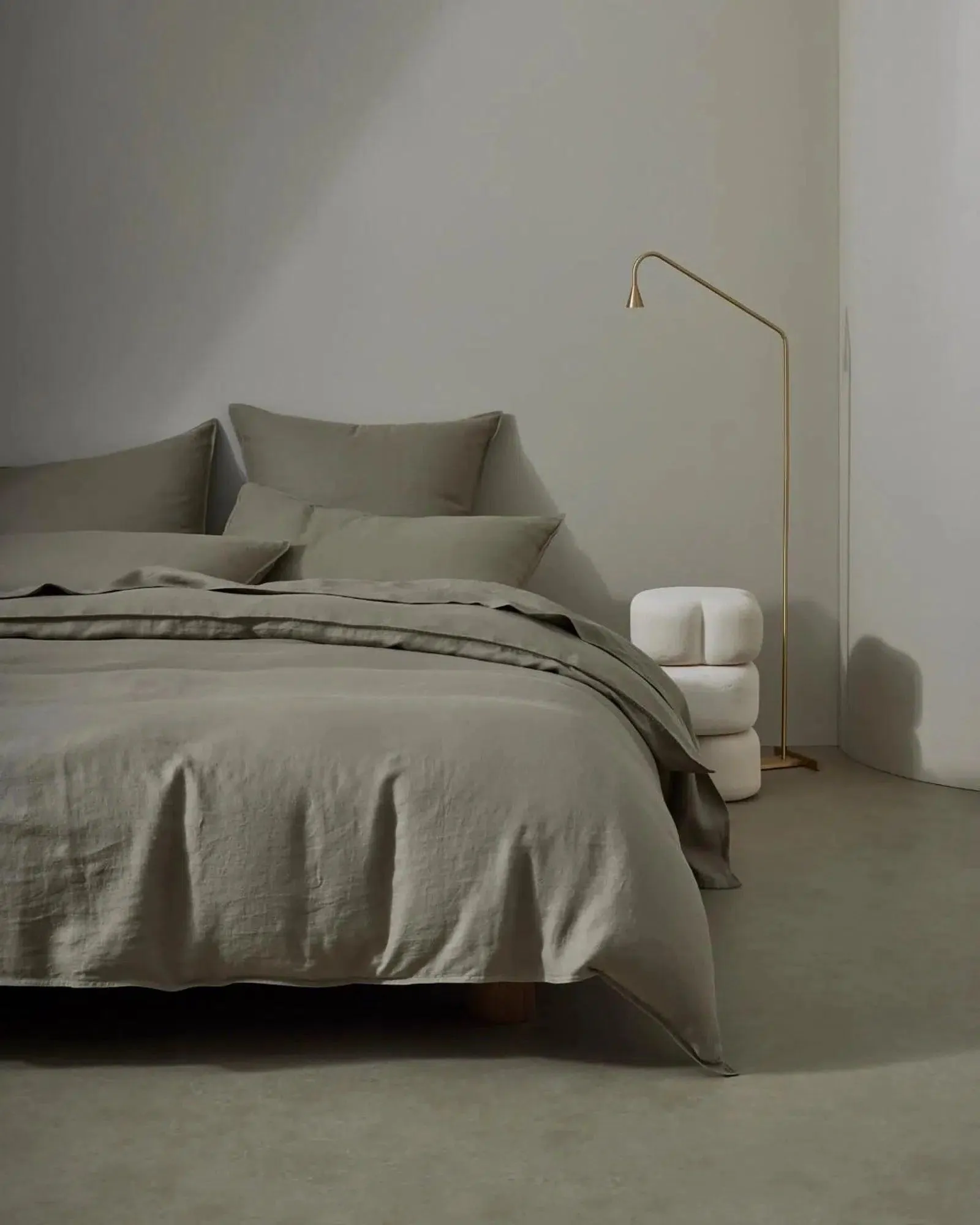 Weave Ravello Linen Flat Sheet - Caper