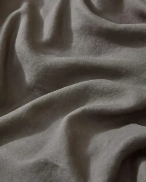 Weave Ravello Linen Flat Sheet - Charcoal