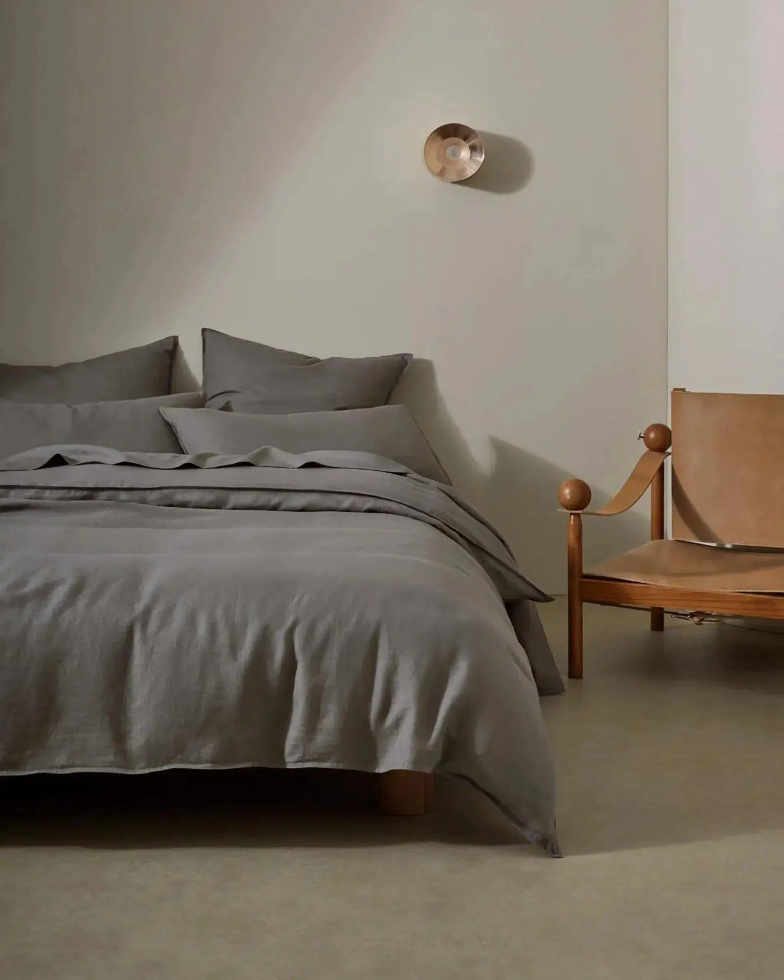 Weave Ravello Linen Flat Sheet - Charcoal