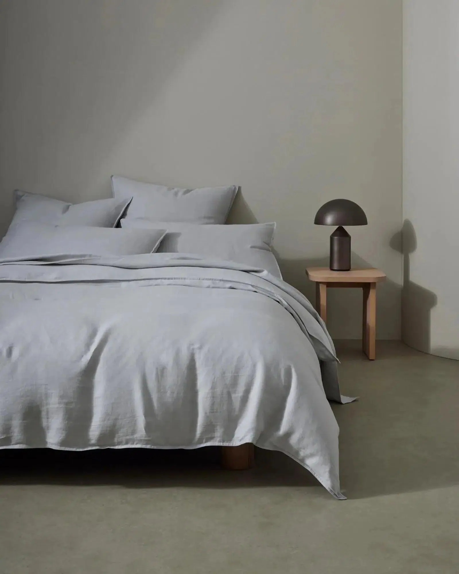 Weave Ravello Linen Flat Sheet - Silver