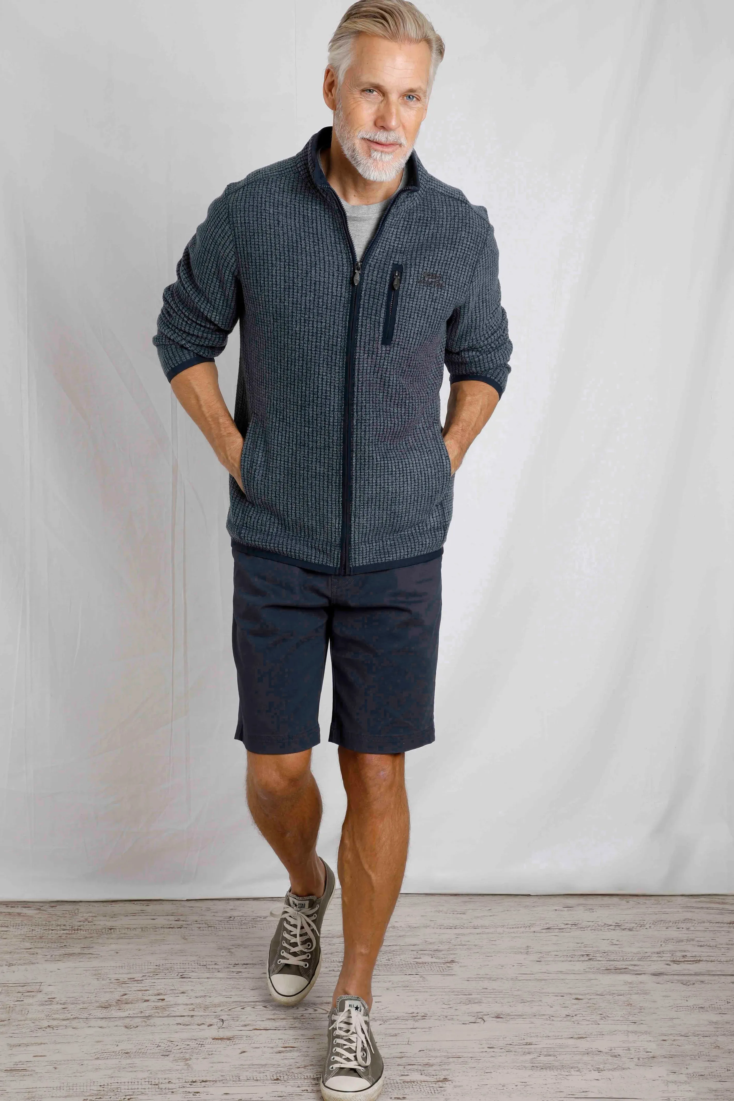 Weird Fish S Navy Rossten Eco Full Zip Fleece