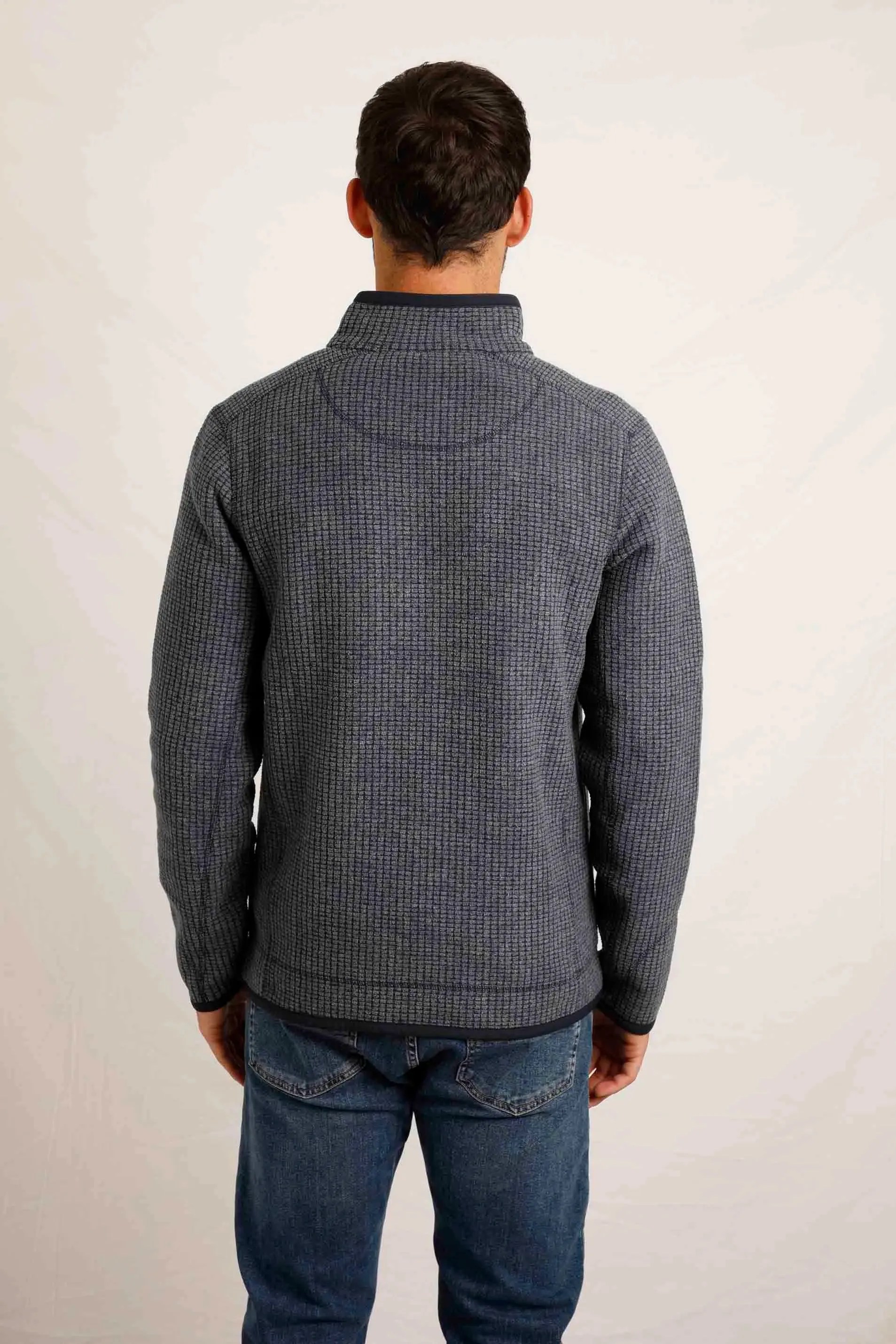 Weird Fish S Navy Rossten Eco Full Zip Fleece