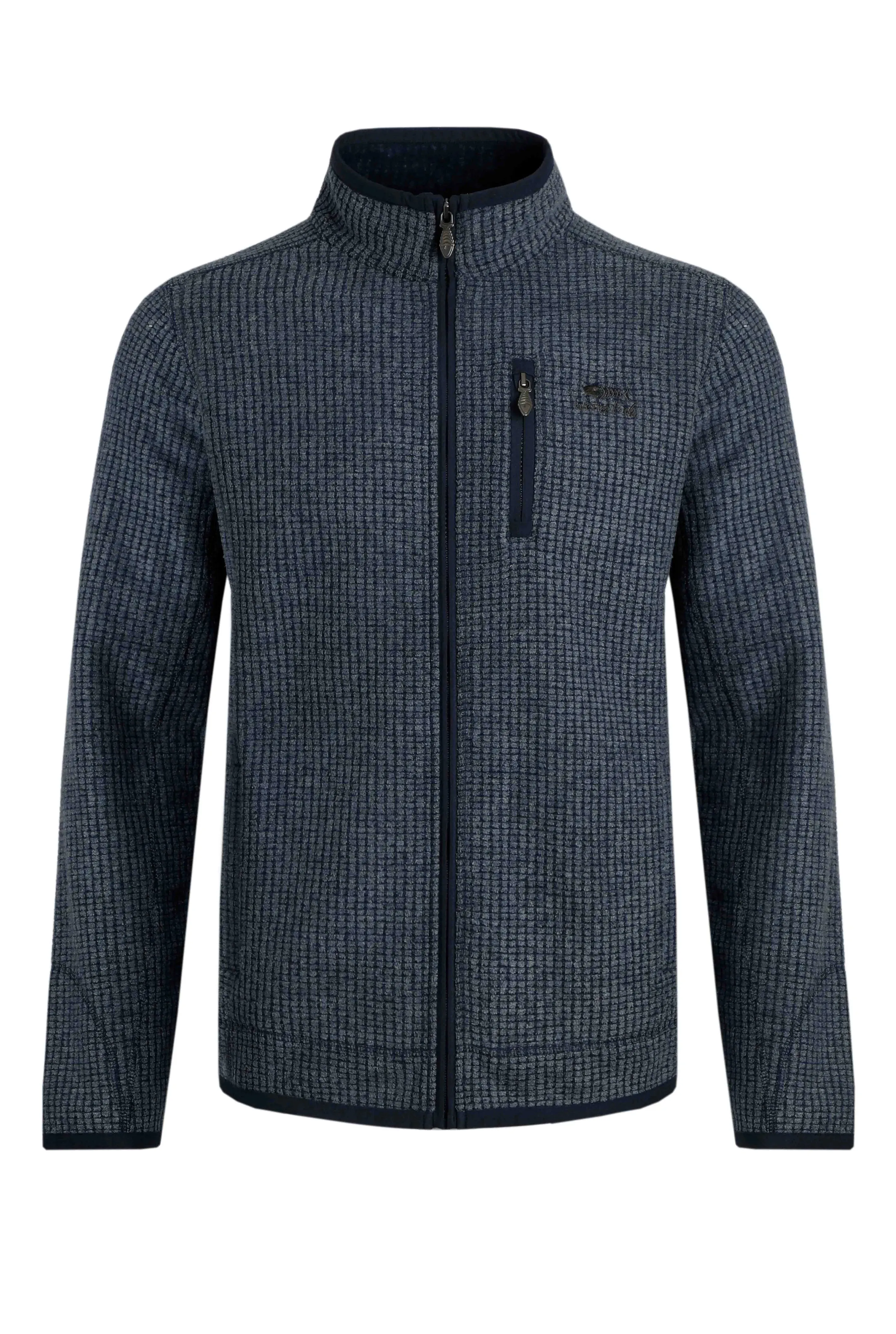 Weird Fish S Navy Rossten Eco Full Zip Fleece