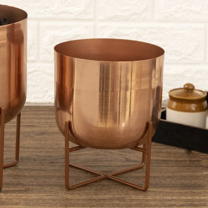 Zeren Olive Planter (Rose Gold) - Set Of Two
